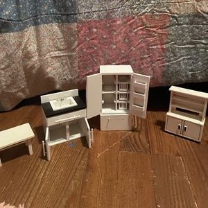 Vintage  Dollhouse kitchen set